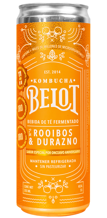 Kombucha Belot n6 Sabor Rooibos y Duranzo